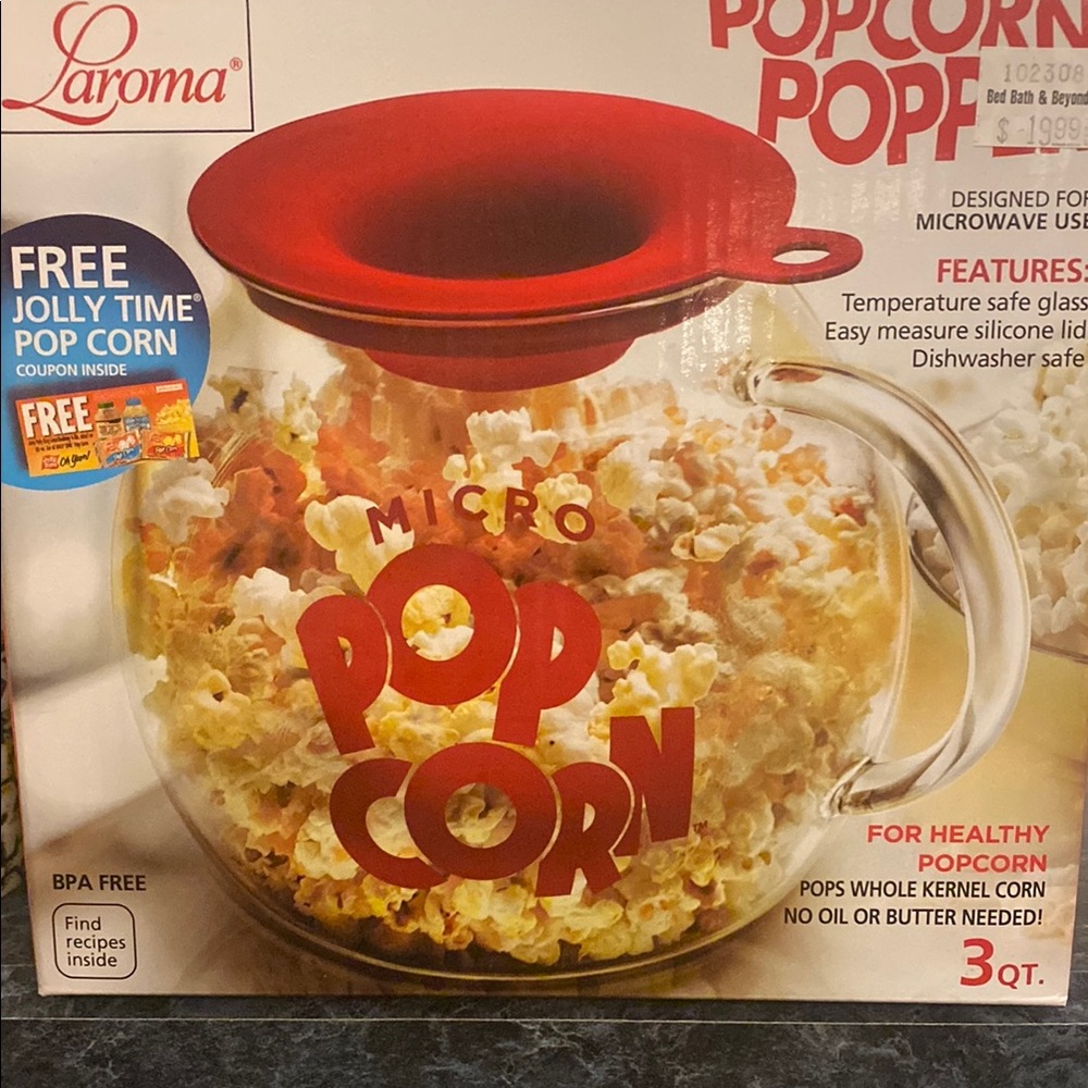 Roma Red Microwave Popcorn Popper